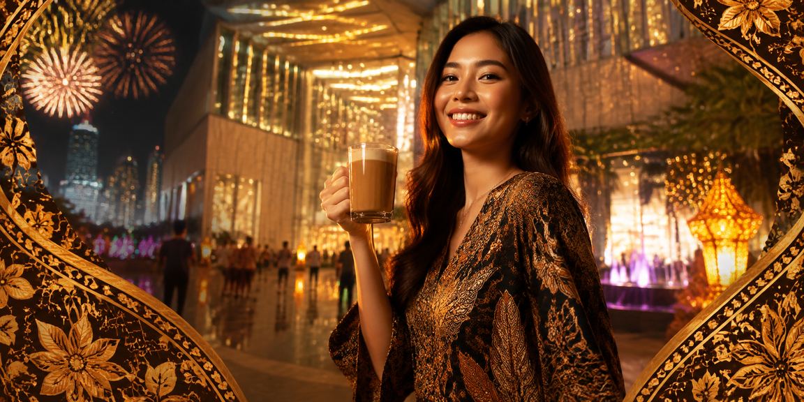 Suasana kasino di Kuala Lumpur dengan batik tradisional